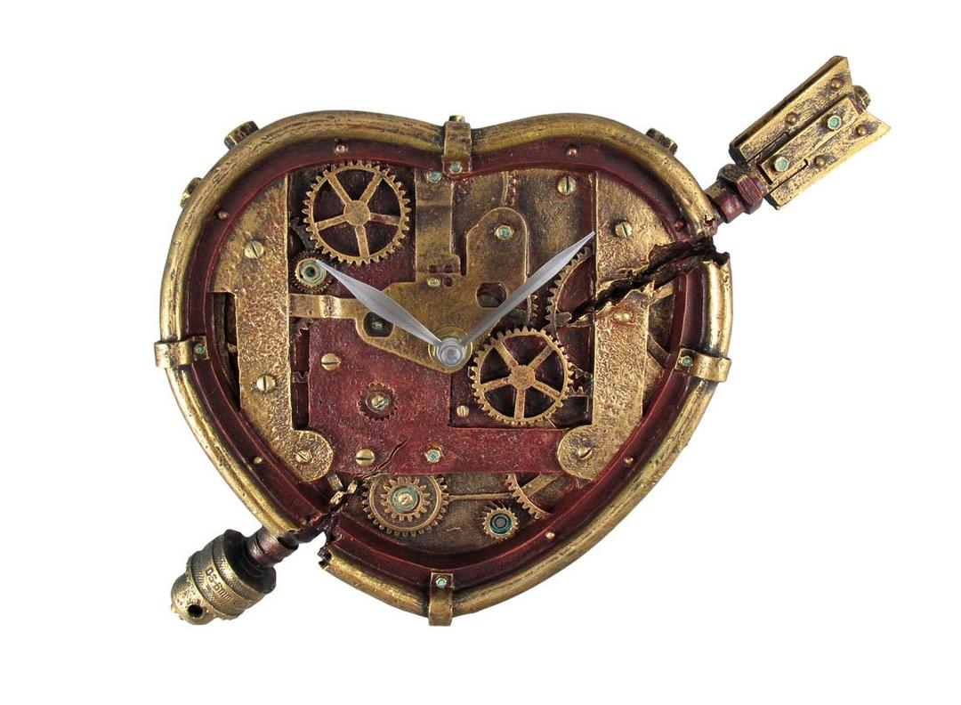 Steampunk Clockwork Heart Wall Clock Decoration New