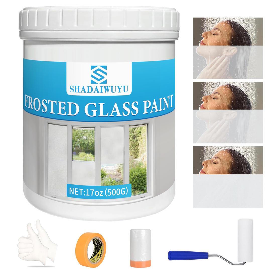 Frosted Glass Paint for Windows,17oz Privacy Windows Paint, Waterproof & UV Resistant,Window Tint for Home,Bathroom,Kitchens,Sliding Door,Offices in Glass Surfaces