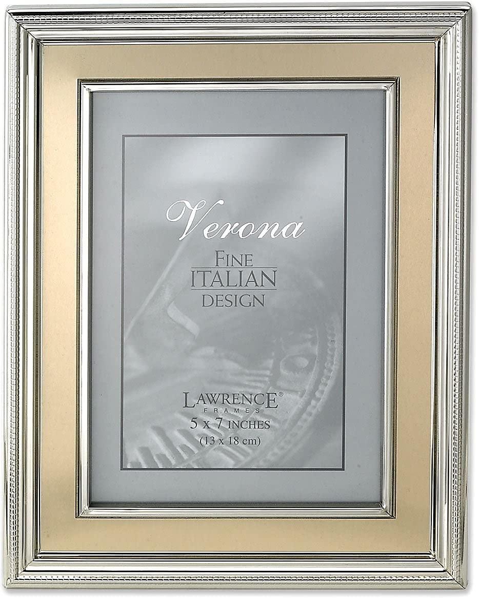 Lawrence FramesVerona Collection 5 x 7-Inch Metal Gold Picture Frame (840257)