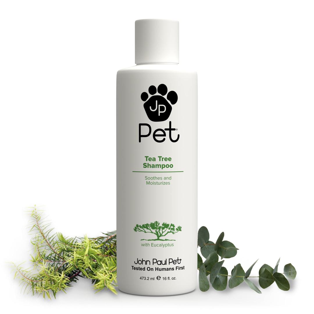 John Paul PetAustralian Tea Tree and Eucalyptus Oil Shampoo for Dogs and Cats, Cleanses Moisturizes and Soothes Skin Irritations, 16-Ounce, clear (JPS5484)