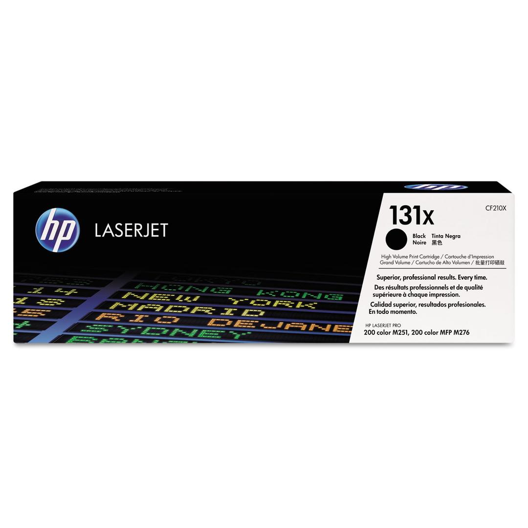 HP131X Black High-yield Toner Cartridge | Works with HP LaserJet Pro 200 color M251 Series, HP LaserJet Pro 200 color MFP M276 Series | CF210X