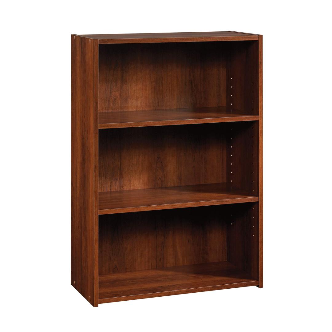 Sauder Beginnings 3-Shelf Bookcase/ Book shelf, L: 24.57" x W: 11.50" x H: 35.28", Brook Cherry finish