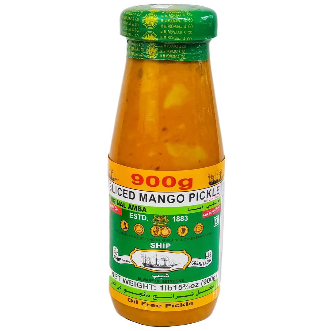 Ship - Sliced Mango Pickle, Original Amba, 900 G (1.98 Lb)