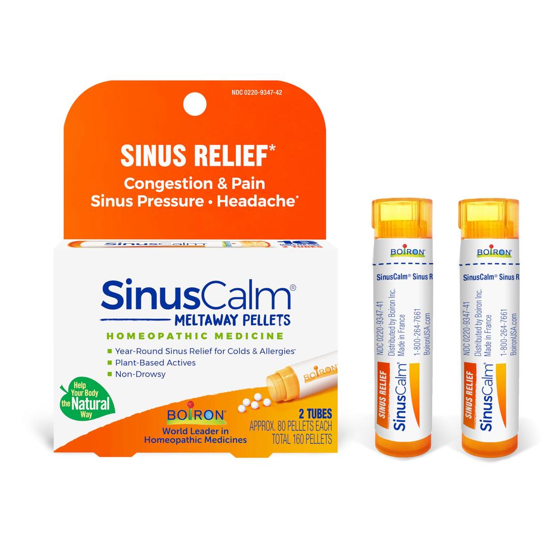 BoironSinusCalm Pellets for Sinus Pain Relief, Runny Nose, Congestion, Sinus Pressure, Headache - 2 Count (160 pellets)