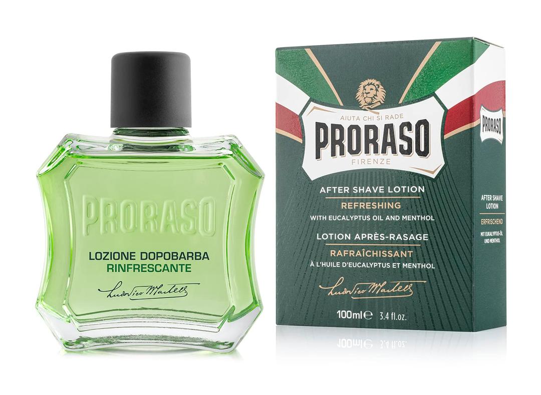 ProrasoAfter Shave Lotion for Men, Refreshing and Toning with Menthol and Eucalyptus Oil, 3.4 Fl Oz (Pack of 1)