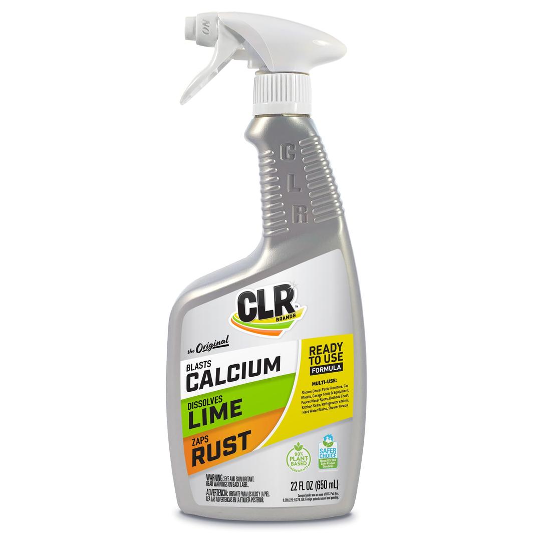 CLRBrands Calcium, Lime & Rust Remover, Blasts Calcium, Dissolves Lime Deposits, Zaps Stubborn Rust Stains and Hard Water Deposits, 22 Ounce Spray Bottle (Pack of 1)