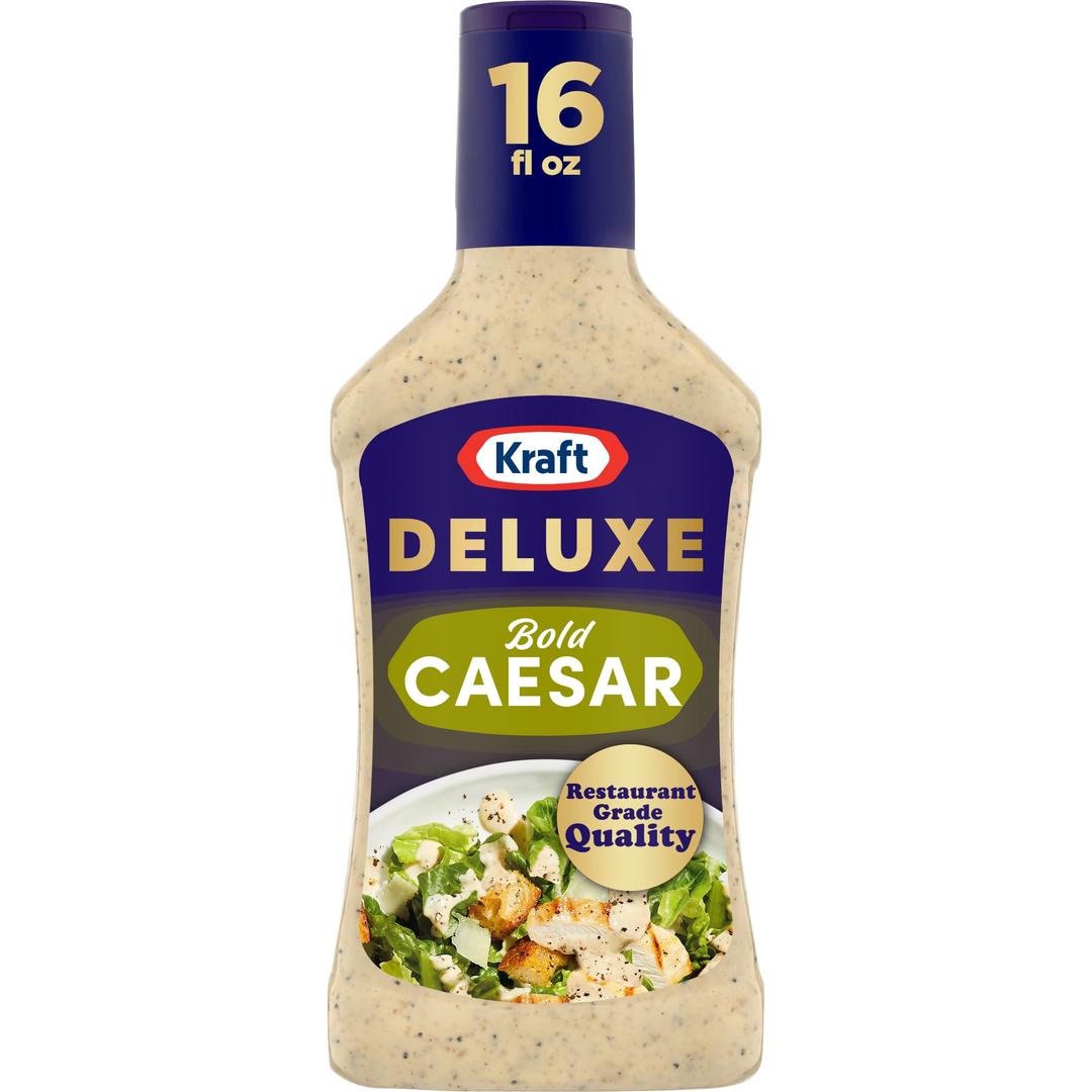 Kraft Deluxe Bold Caesar Salad Dressing (16 oz Bottle)