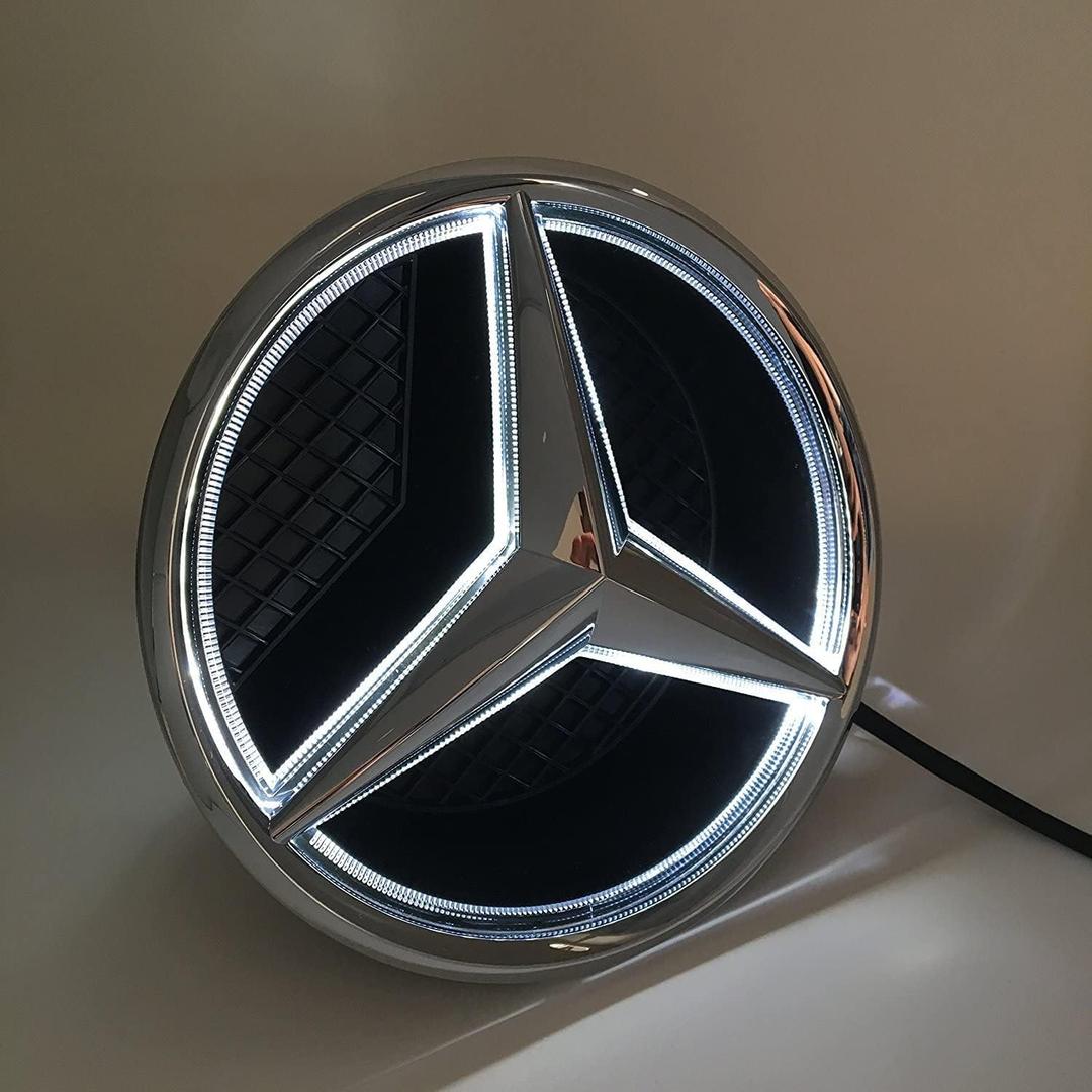 LED Emblem for 2011-2018,Front Car Grille Badge,Illuminated Logo Hood Star DRL, White Light - Drive Brighter