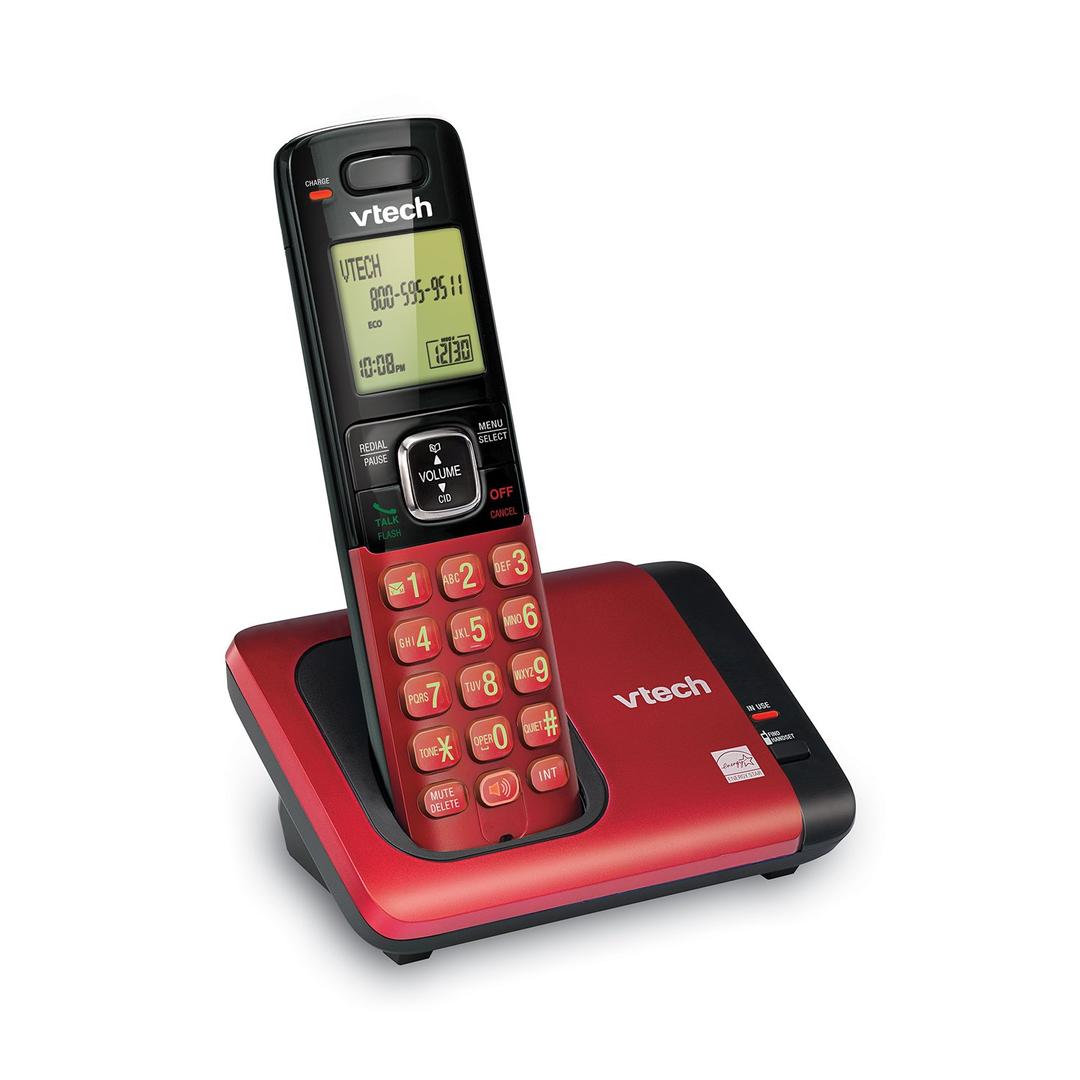 VTech CS6719-16 DECT 6.0 Phone with Caller ID/Call Waiting, 1 Cordless Handset, Red