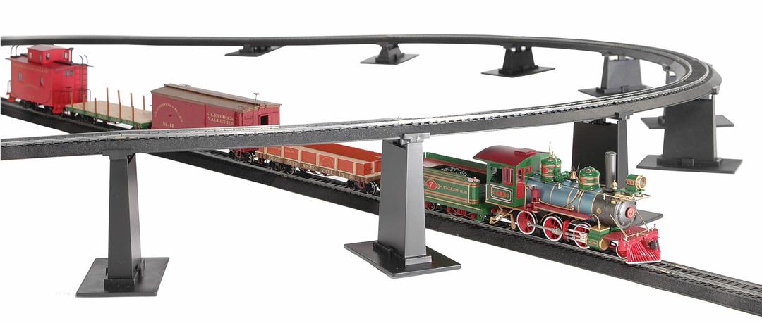 Bachmann Trains 18 PC. E-Z TRACK GRADUATED PIER SET - For Use with HO or On30 Scale E-Z Track, White, one size