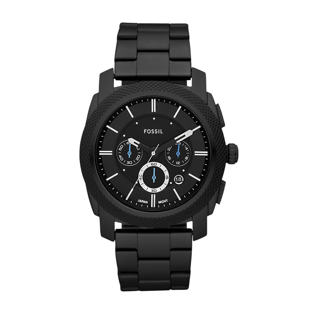 FossilMachine Men's Watch with Stainless Steel or Leather Band, Chronograph or Analog Watch Display