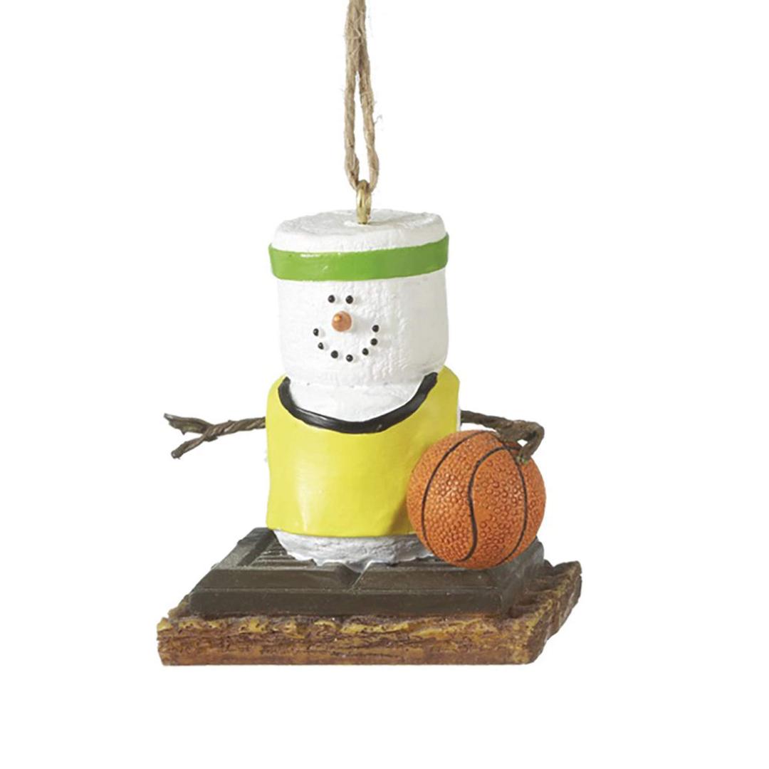 Midwest Smiling White Basketball Player S'More 2.5 inch Resin Decorative Christmas Ornament