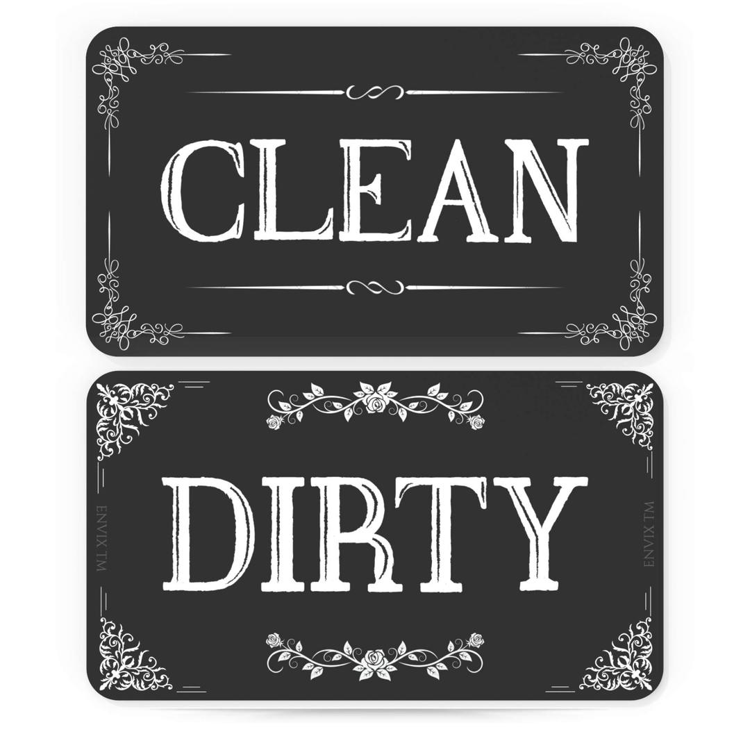 Dishwasher Magnet Clean Dirty Sign for Better Kitchen Organization; Double Sided Clean Dirty Magnet for Dishwasher, Waterproof Dirty Clean Dishwasher Magnet; Strong Dishwasher Clean Dirty Sign