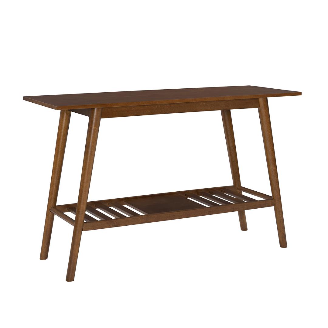 LinonMelissa Mid-Century Walnut Console Table, Medium