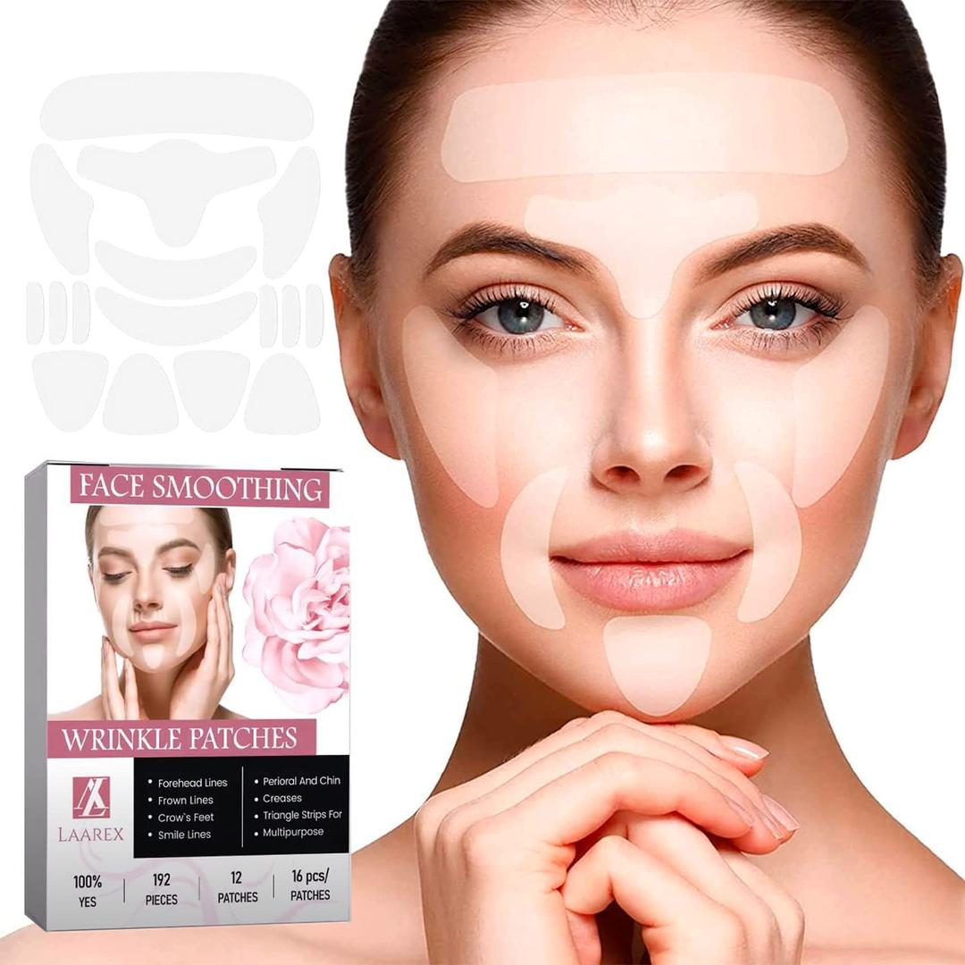 Facial Anti Wrinkle Patches: Face and Forehead Wrinkle Patches 192 Pcs Whole Face Wrinkle Patches to Reduce Fine Wrinkles Frown and Smile Lines for Women and Men Overnight