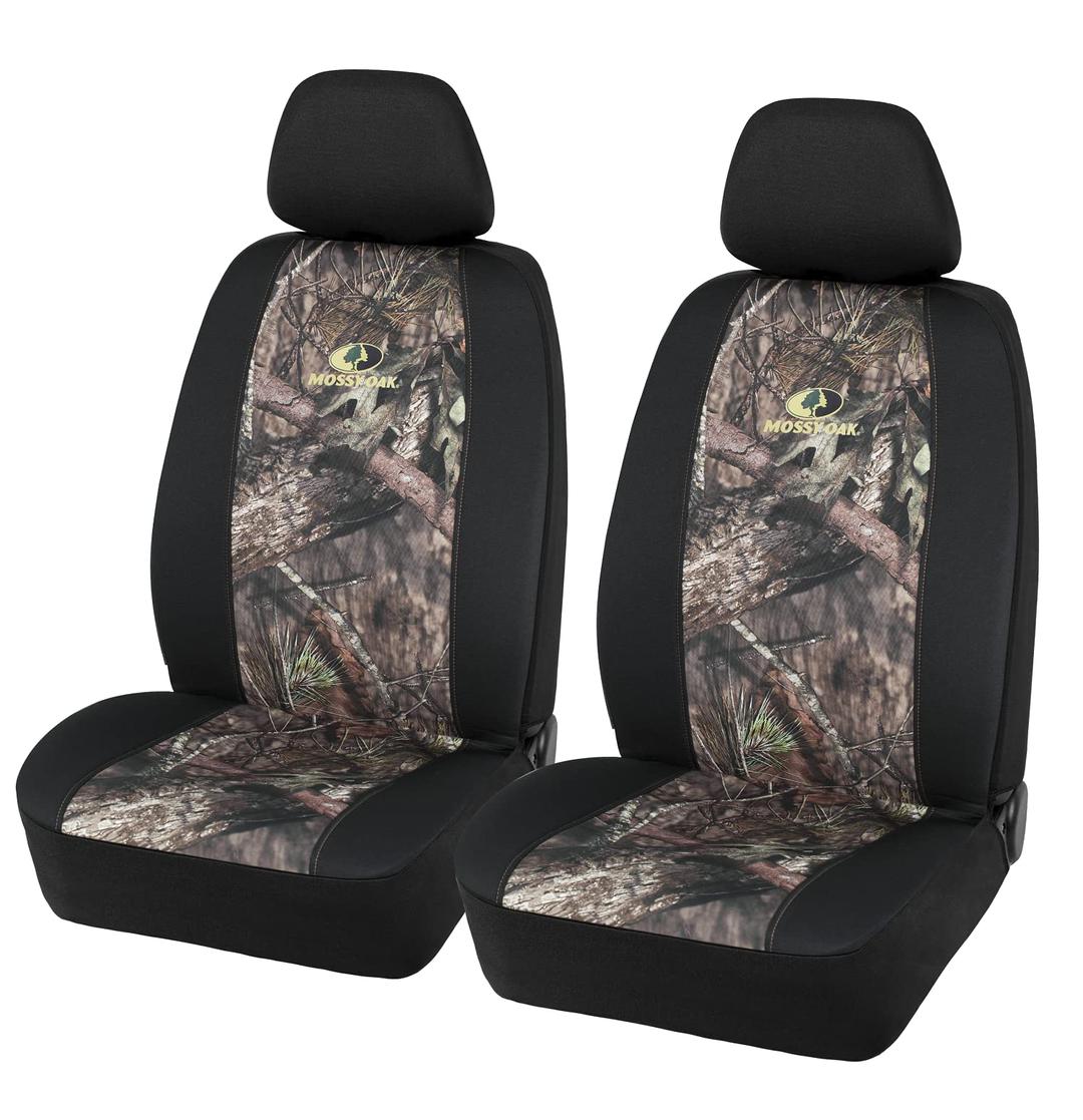 Mossy Oak Camo Seat Covers Low Back - Made with Waterproof Oxford and Cotton Twill, Airbag Compatible, Universial Fit Most Bucket Seats - Official Licensed Product