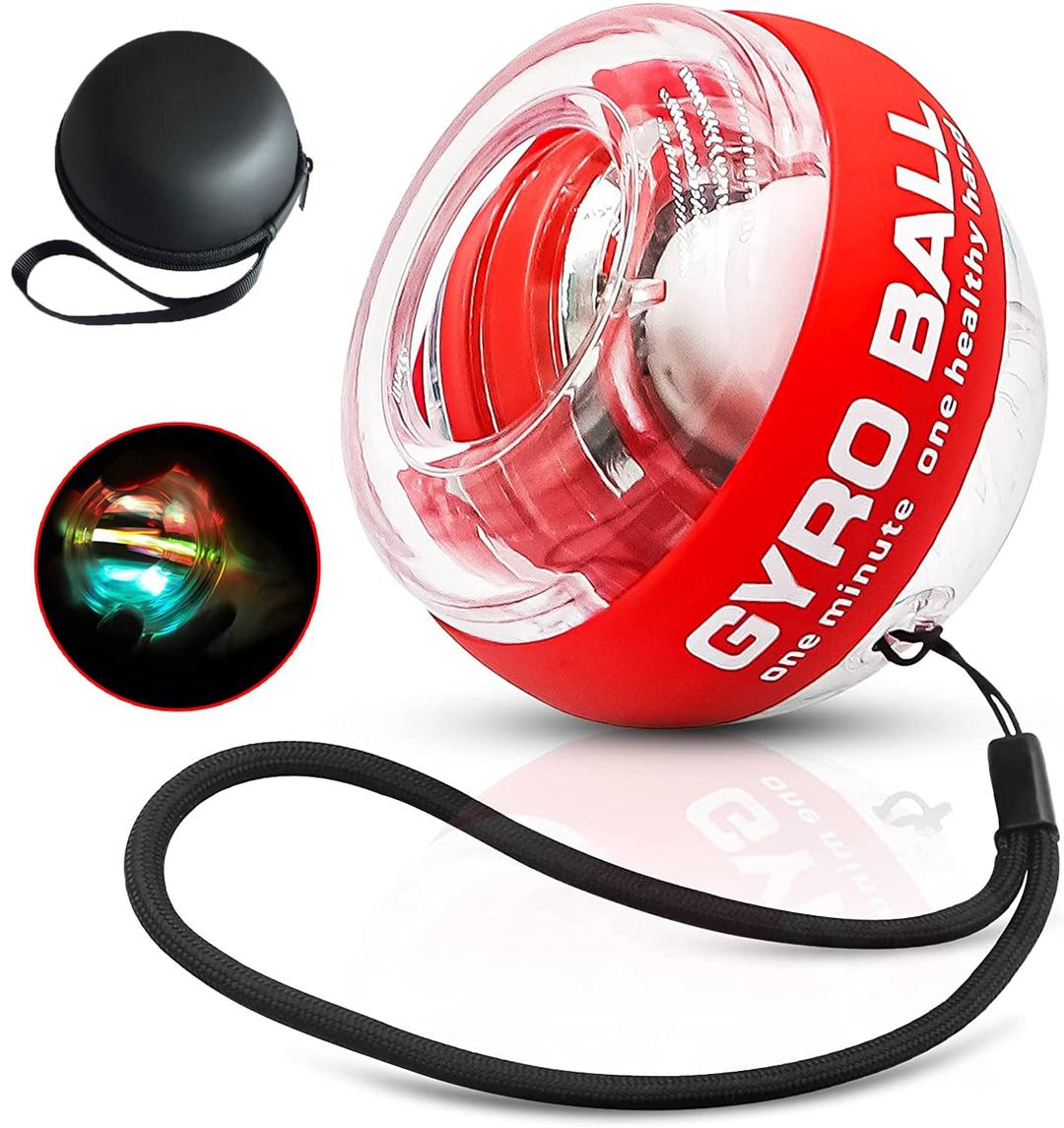 Auto-Start Wrist Power Gyro Ball, Wrist Strengthener and Forearm Exerciser for Stronger Arm Fingers Wrist Bones and Muscle with LED Lights