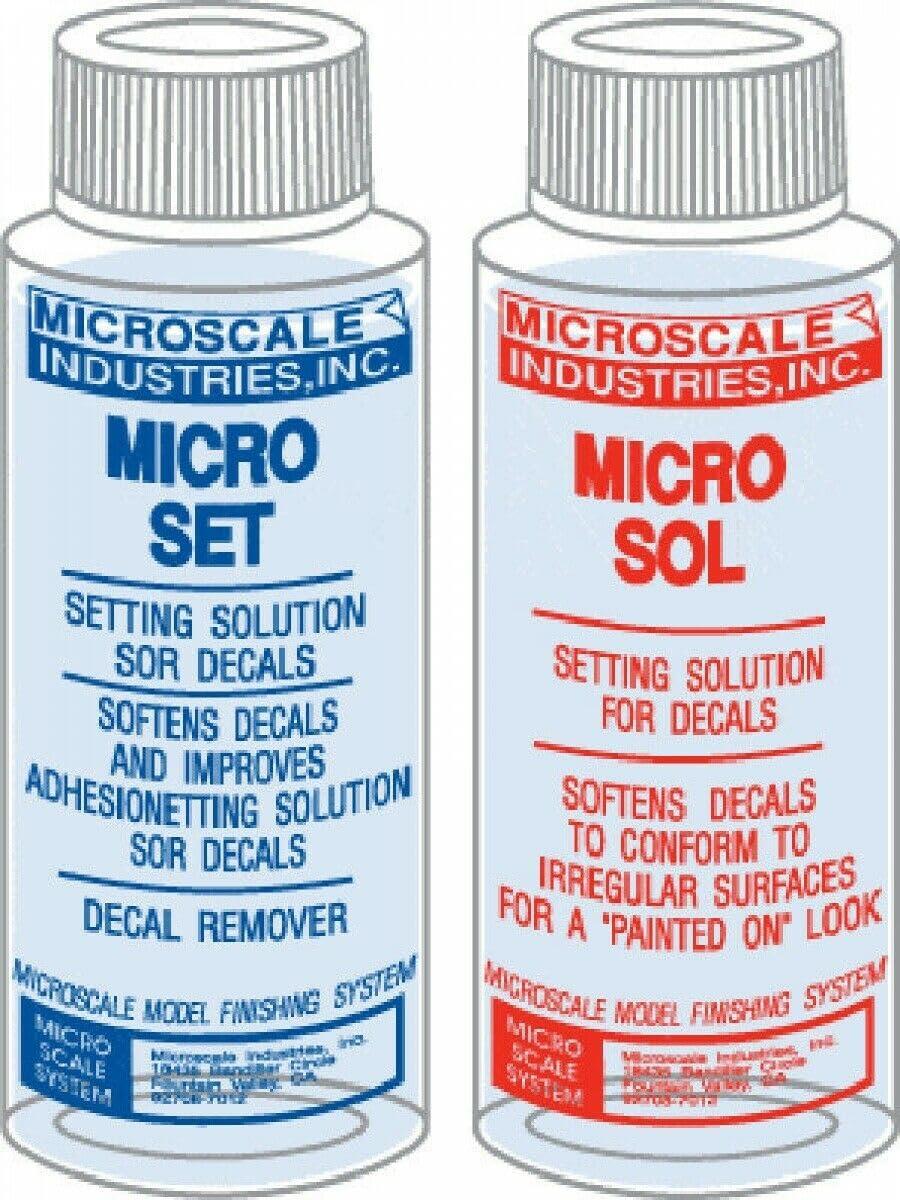 Decal Setting Solution-Micro Scale Micro Sol 102 + Micro Set 101 Package Decal