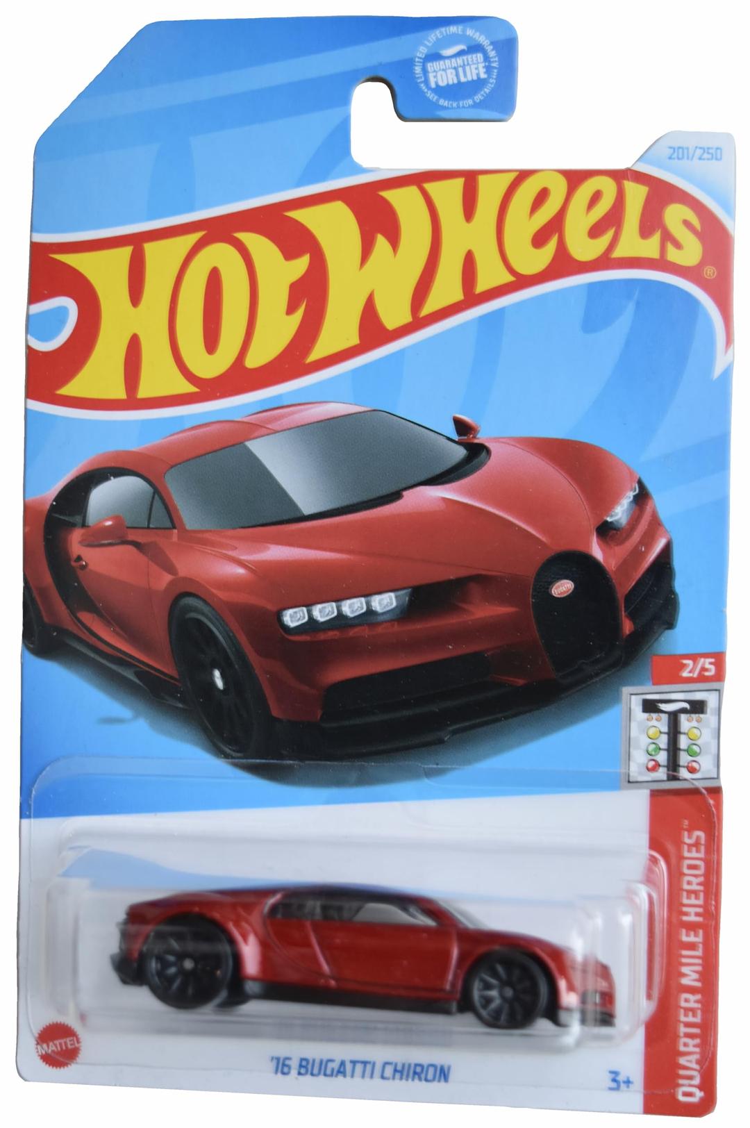 Hot Wheels '16 Bugatti Chiron, Quarter Mile Heroes 2/5 [red] 201/250