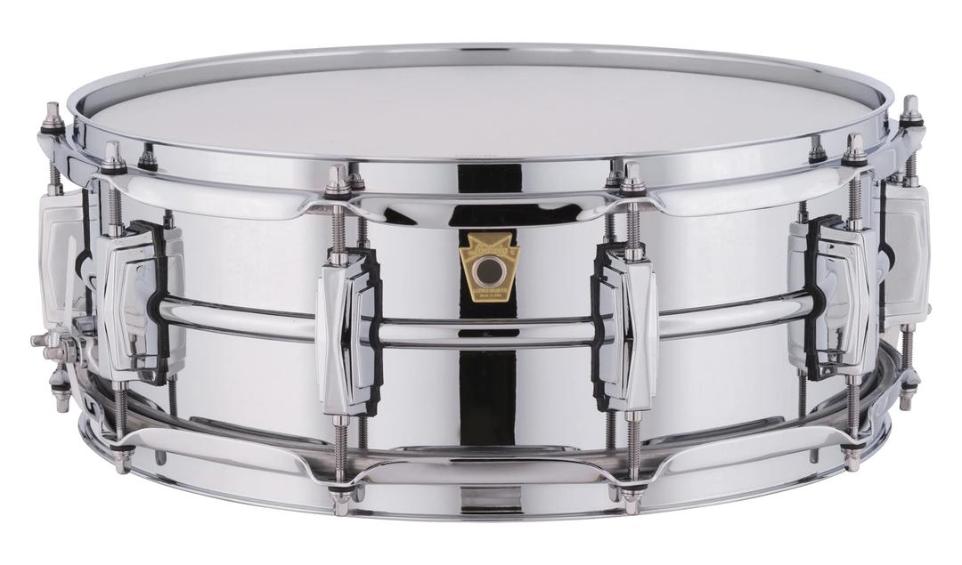 Ludwig LM400 Smooth Chrome Plated Aluminum 5 x 14 Inches Snare Drum with Imperial Lugs and Supra-Phonic Strainer