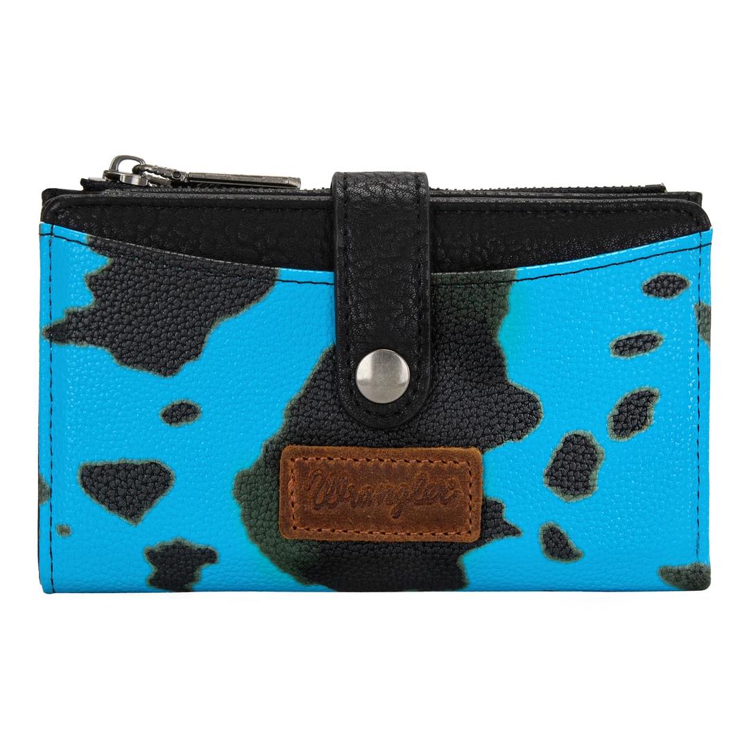 Wrangler Cow Print Bifold Wallet Women's Wallets, Card Cases & Money Organizers Women Credit Card Wallet Wallets for Women Female Cash Wallet with ID Window