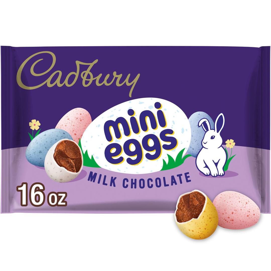 CADBURY MINI EGGS Milk Chocolate, Easter Candy Bag, 16 oz