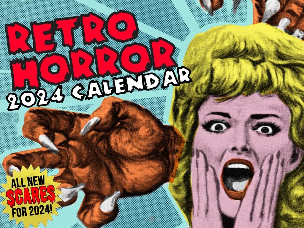 Retro Horror Calendar 2025 Vintage Spooky Monthly Wall Calender 12 Month