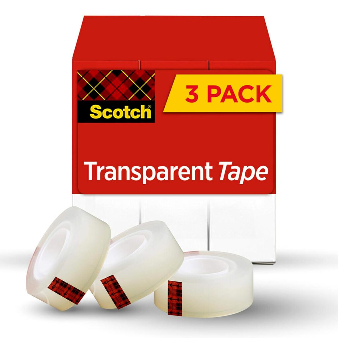 ScotchTransparent Tape, 3/4 in x 1000 in, 3 Boxes/Pack (600K3)