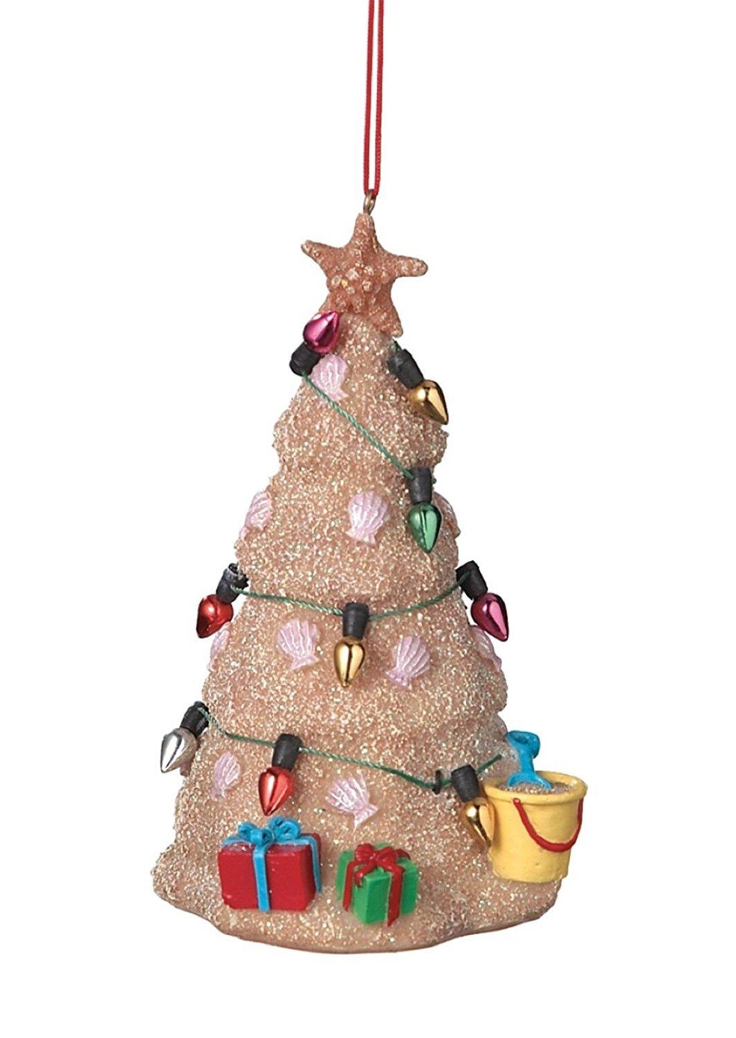 Midwest Sand Beach Christmas Tree Hanging Resin Christmas Ornament (2 inch)