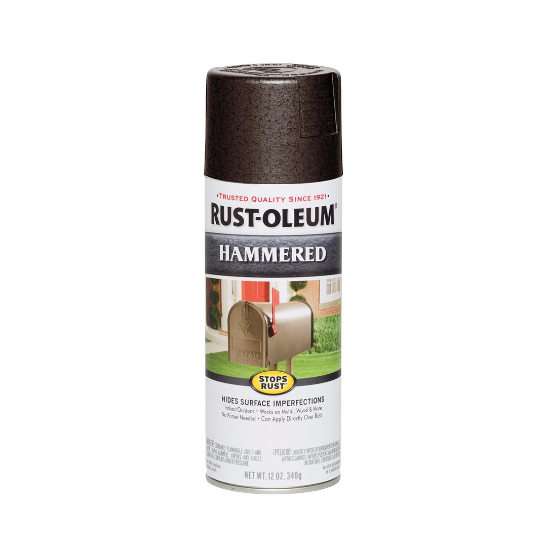 Rust-Oleum 7218830 Stops Rust Hammered Spray Paint, 12 Oz, Dark Bronze, 12 Ounce (Pack of 1)