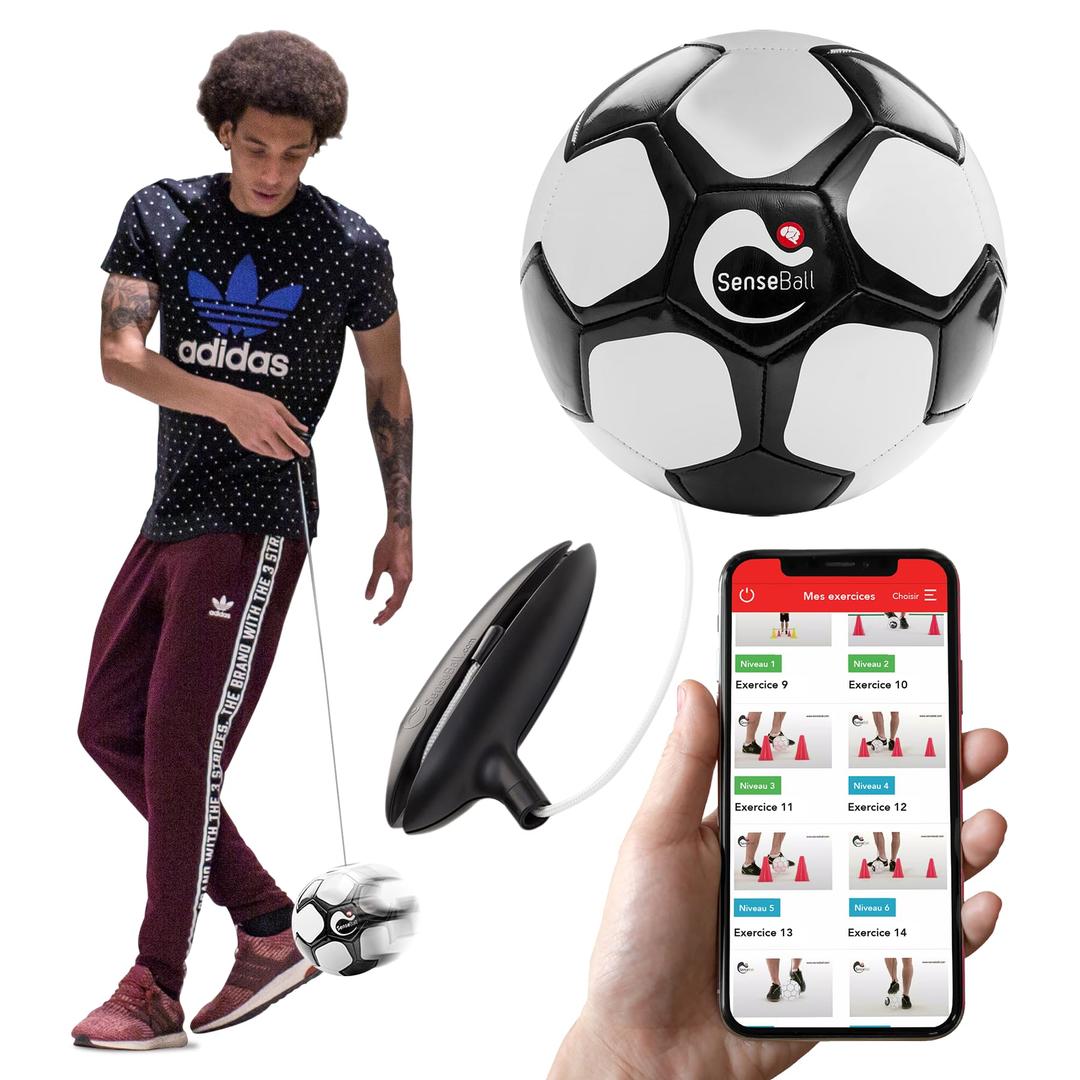 Soccer Ball | Training Equipment for Kids | Improve Skills & Control with 50 Exercise Videos & Personal Soccer Coach App