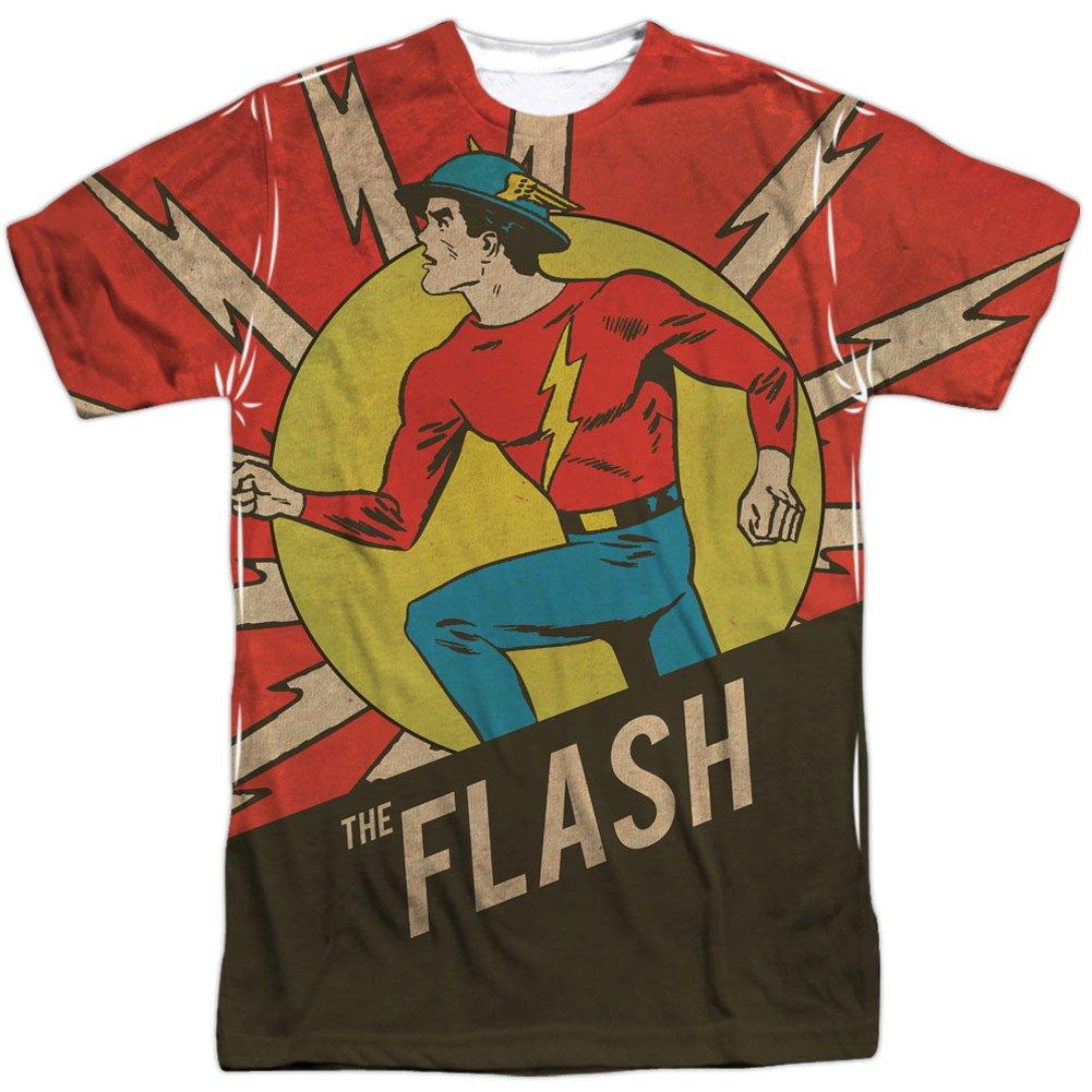 DC Comics Vintage Comic Flash Mens Sublimation Shirt White