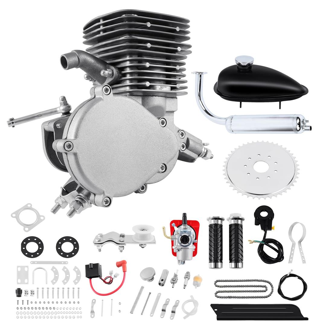 26” 28” 2 Stroke 80cc 100cc 110cc Cycle Bicycle Gas Motorized Gasoline Engine Motor Kit CDI Air Cooling for Mountain and Road Bike