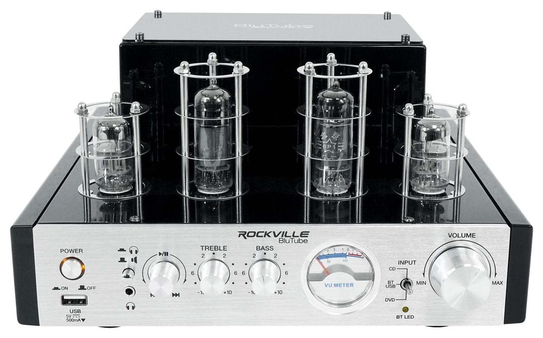 Rockville BluTube 70W Tube Amplifier Home Theater Stereo Receiver with Bluetooth, USB - Perfect for Audiophile Music, Home Theater & Gaming