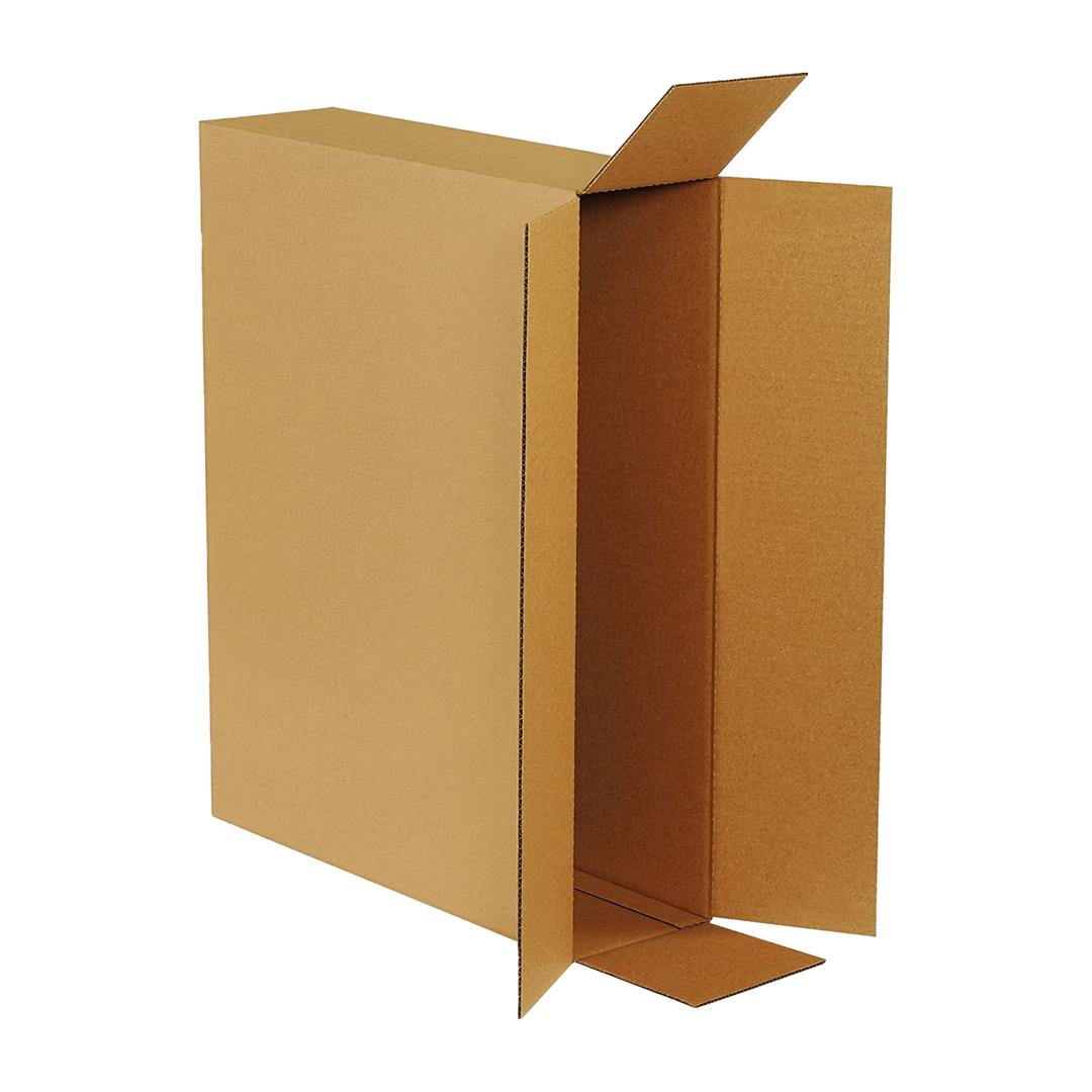 AVIDITI Shipping Side Loading Boxes Large, 26"L x 6"W x 20"H 10-Pack | Corrugated Cardboard Box for Packing, Moving and Storage 26x6x20 26620