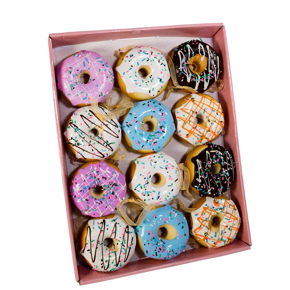 Kurt Adler Donut Ornament (Set of 12), 2.75-Inch