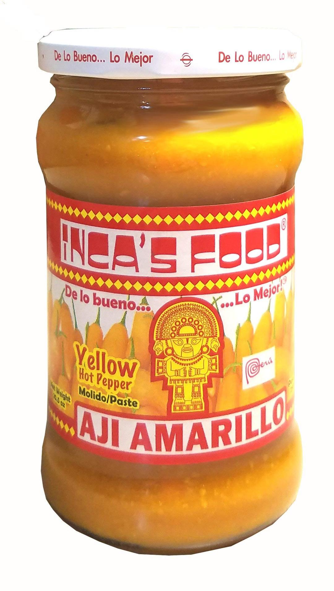 Inca's Food Aji Amarillo - Yellow Hot Pepper Molido/paste 10.5oz - Product of Peru