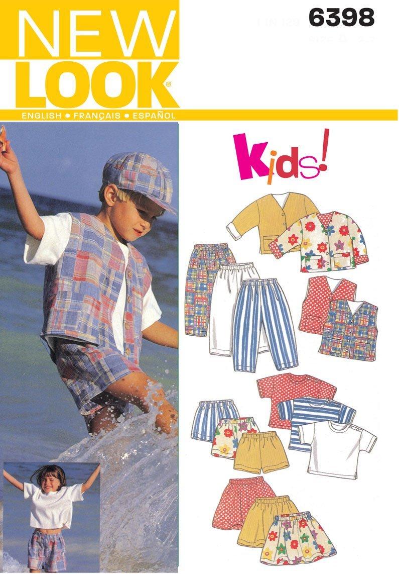 New Look Sewing Pattern 6398: Child Separates, Size A, Paper, White, A (2-3-4-5-6-7)