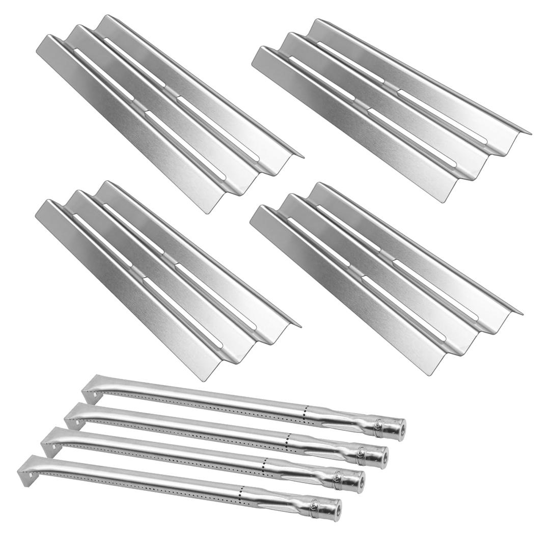 Grill Replacement Parts for Napoleon Gas Models LEX485/605/730 LE LD485 Series Grills S81001, Stainless Steel Heat Plate Tent Shields and Heavy Duty Burner Tubes, BBQ Repair Kit, Pack of 4