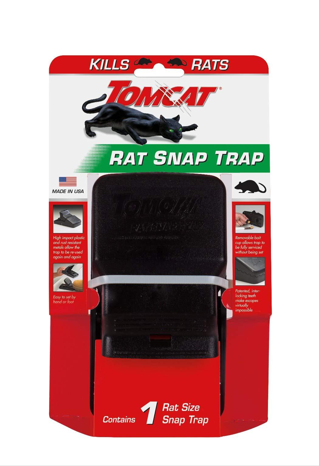 TomcatRat Snap Trap, 1 Rat Size Trap - Reusable - Effectively Kill Rats - Ideal for Home and Farm Use