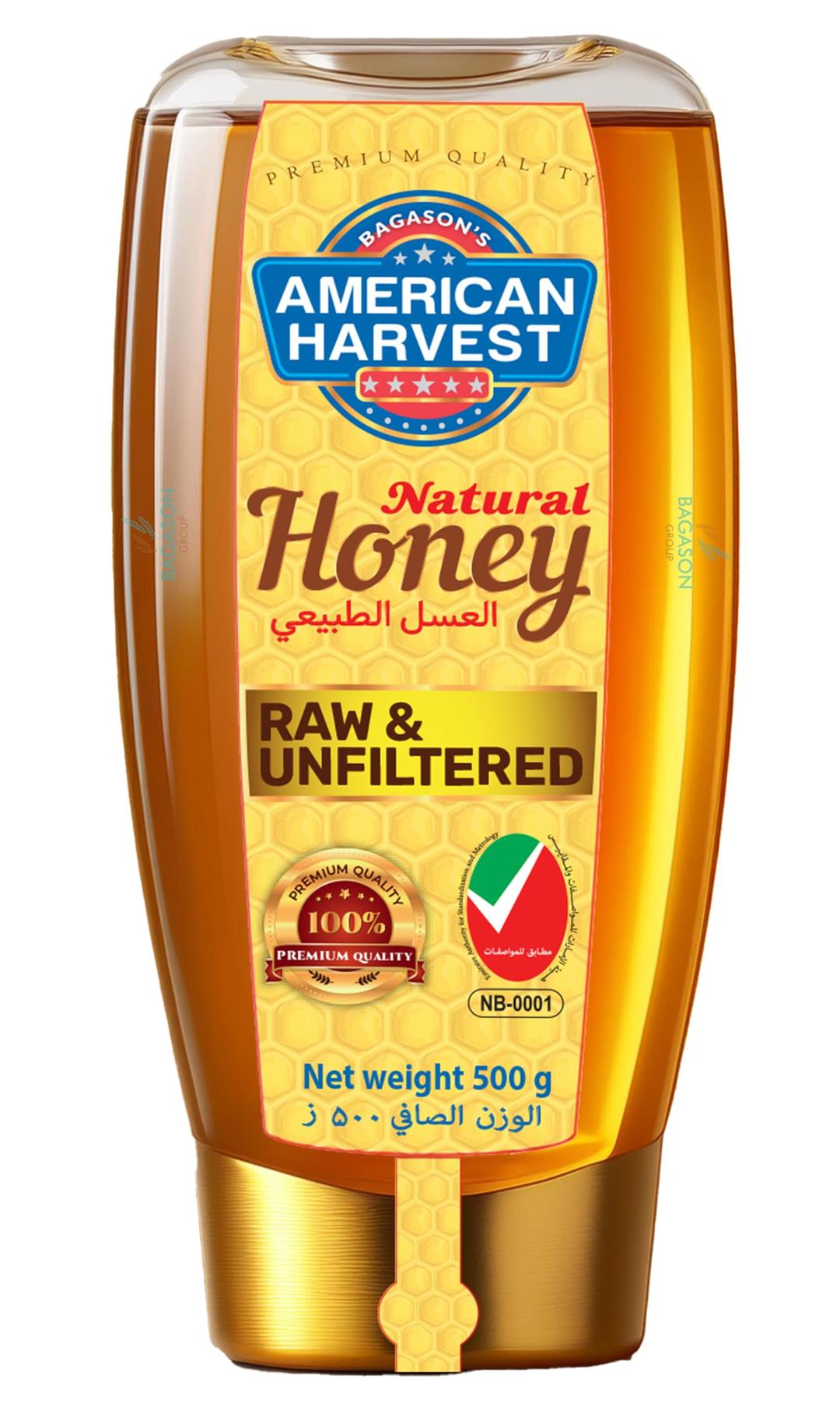 American Harvest Pure & Natural Honey Down Squeeze, 500 Gm | Dairy, Nut, Gluten-Free