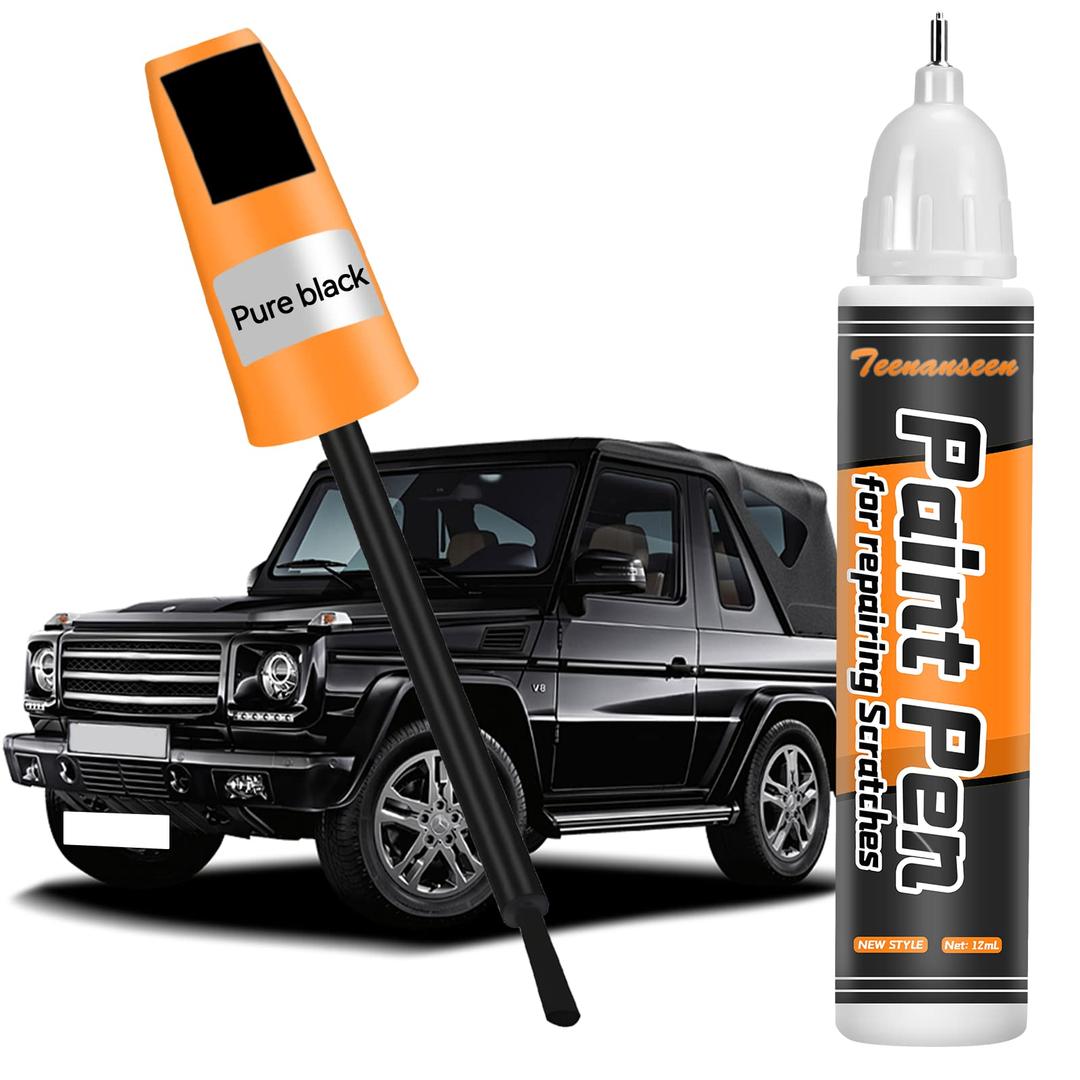 Touch Up Paint for Cars, Black Car Paint Scratch Repair Two-In-One touch Up Paint Pen, Quickly and Easily Repair Automotive Paint Minor Scratches 0.4 fl oz