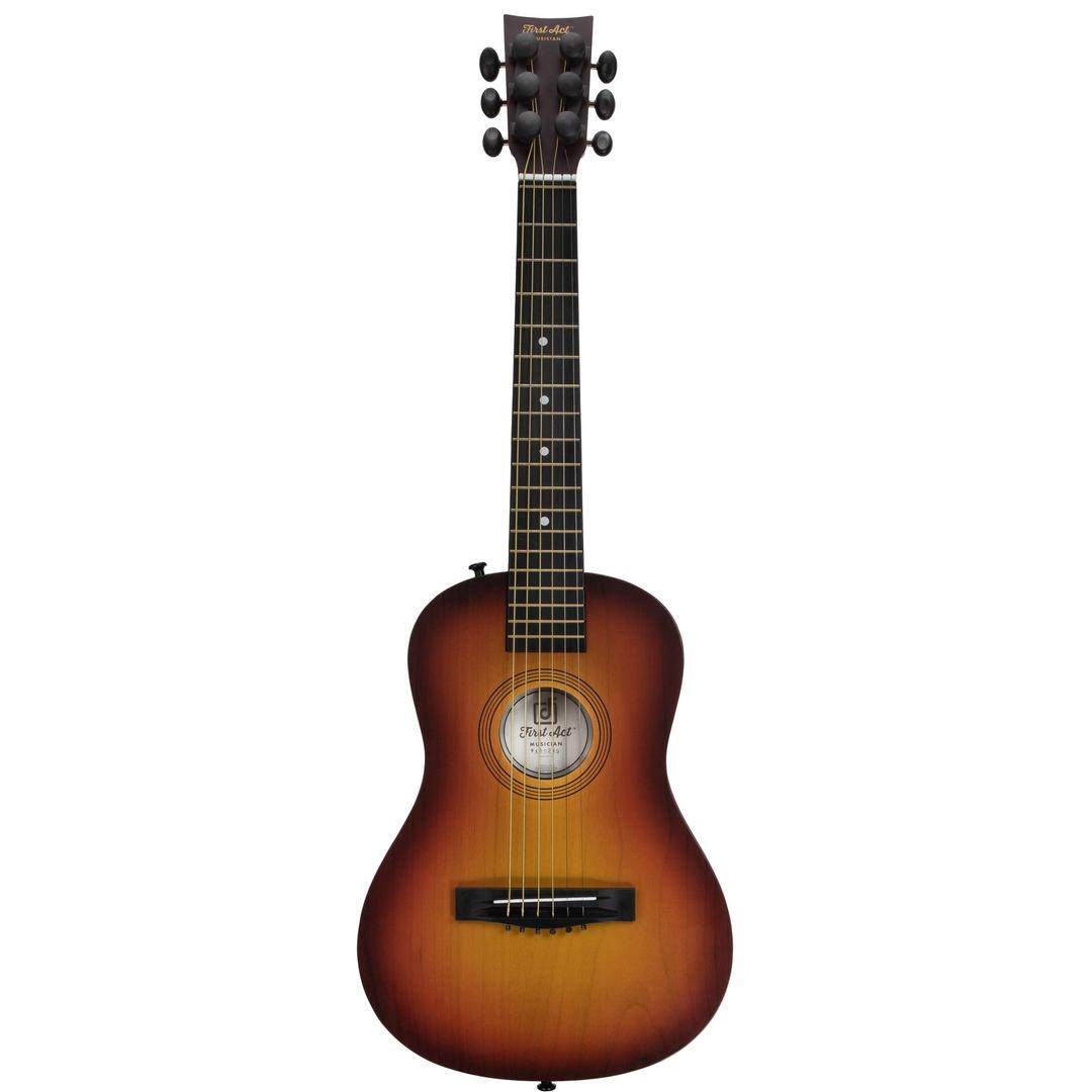 First Act Acoustic Sunburst Guitar, 30 Inch - Brass Acoustic Guitar Strings, Tuning Gear, String Post Covers, Steel-Reinforced Neck, Strap Buttons – Musical Instruments