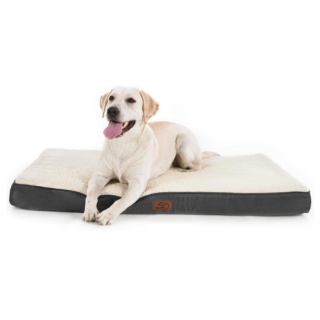 BedsureDog Bed for Large Dogs - Big Orthopedic Dog Bed with Removable Washable Cover, Egg Crate Foam Pet Bed Mat, Suitable for Dogs Up to 65 lbs