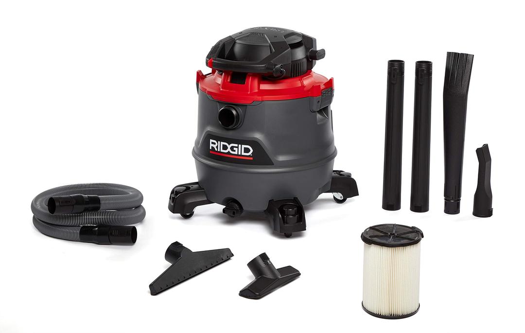 RIDGID62723 Red 16 gallon RT1600 Wet/Dry Vacuum, Dark Gray and Red