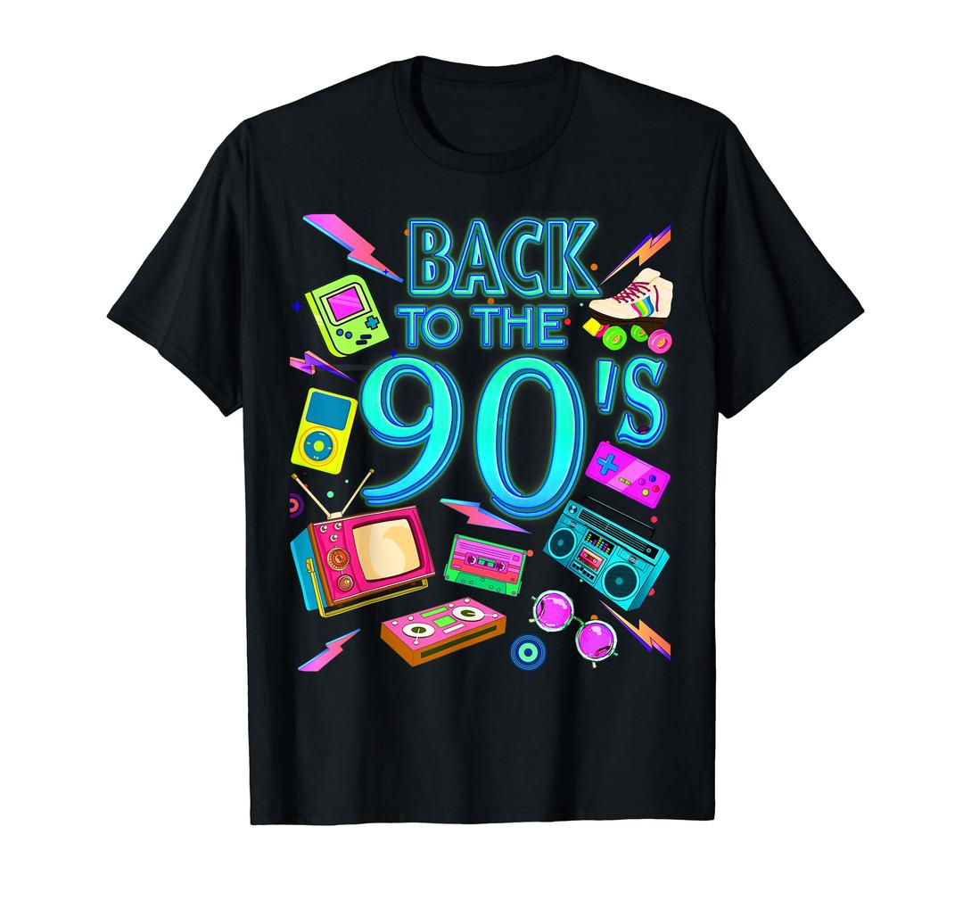 Men's Women's Kids Vintage Retro Back To 90's TeesMen's Women's Kids Vintage Retro Back To 90's Graphic Design T-Shirt