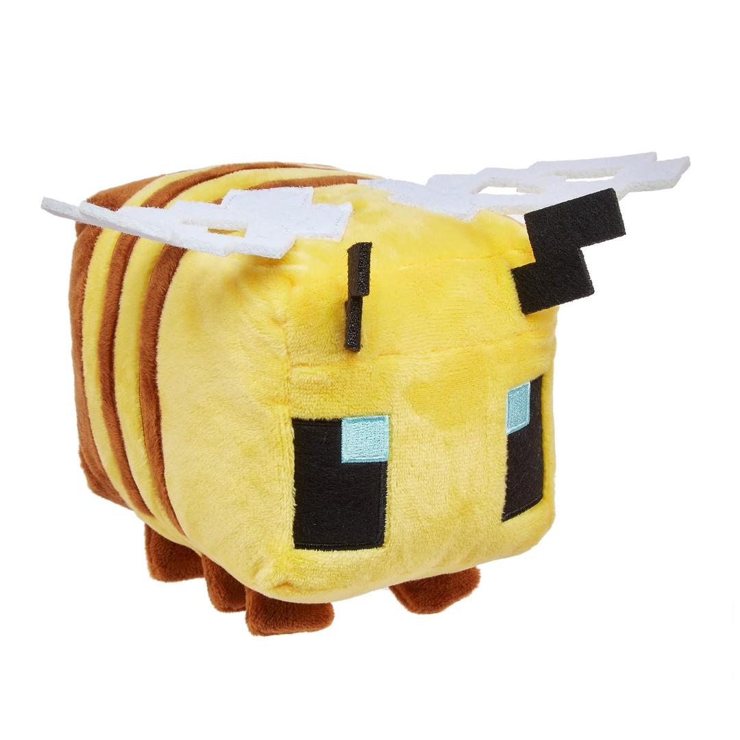 Mattel Minecraft Basic 8-inch Plush Bee Stuffed Animal Figure, Soft Doll Inspired by Video Game Character