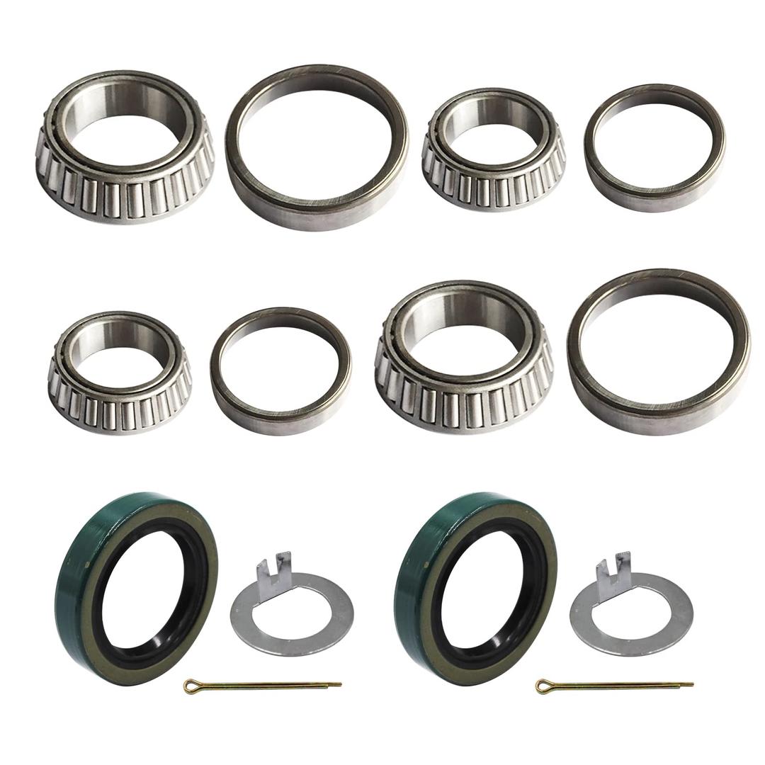 Set of 2 Trailer Axle Bearing Kit w/1.719'' Seals #84 Spind L44649 L68149