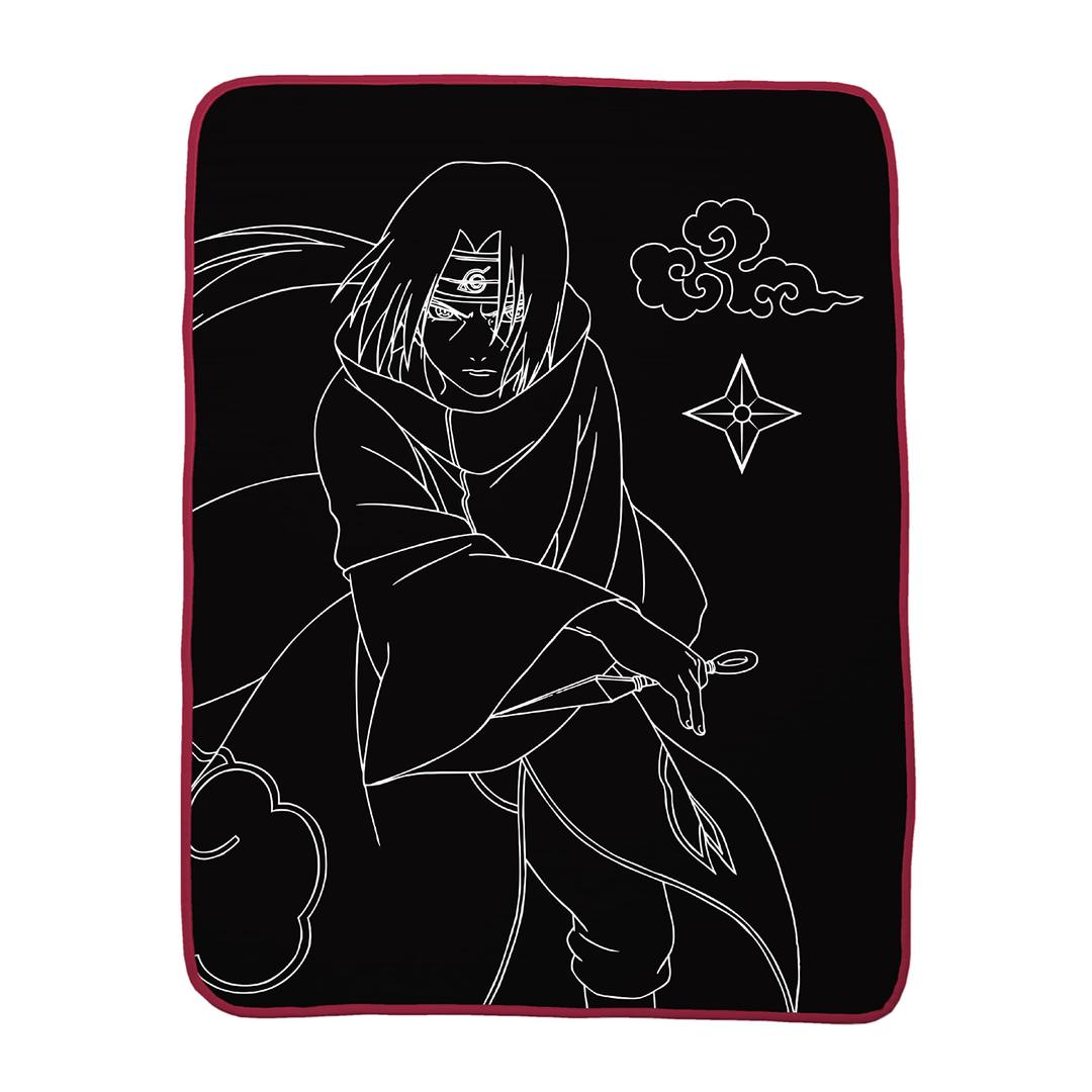 Franco Collectibles Naruto Itachi Anime Bedding Super Soft Micro Raschel Throw, 46 in x 60 in, (Official Licensed Product)