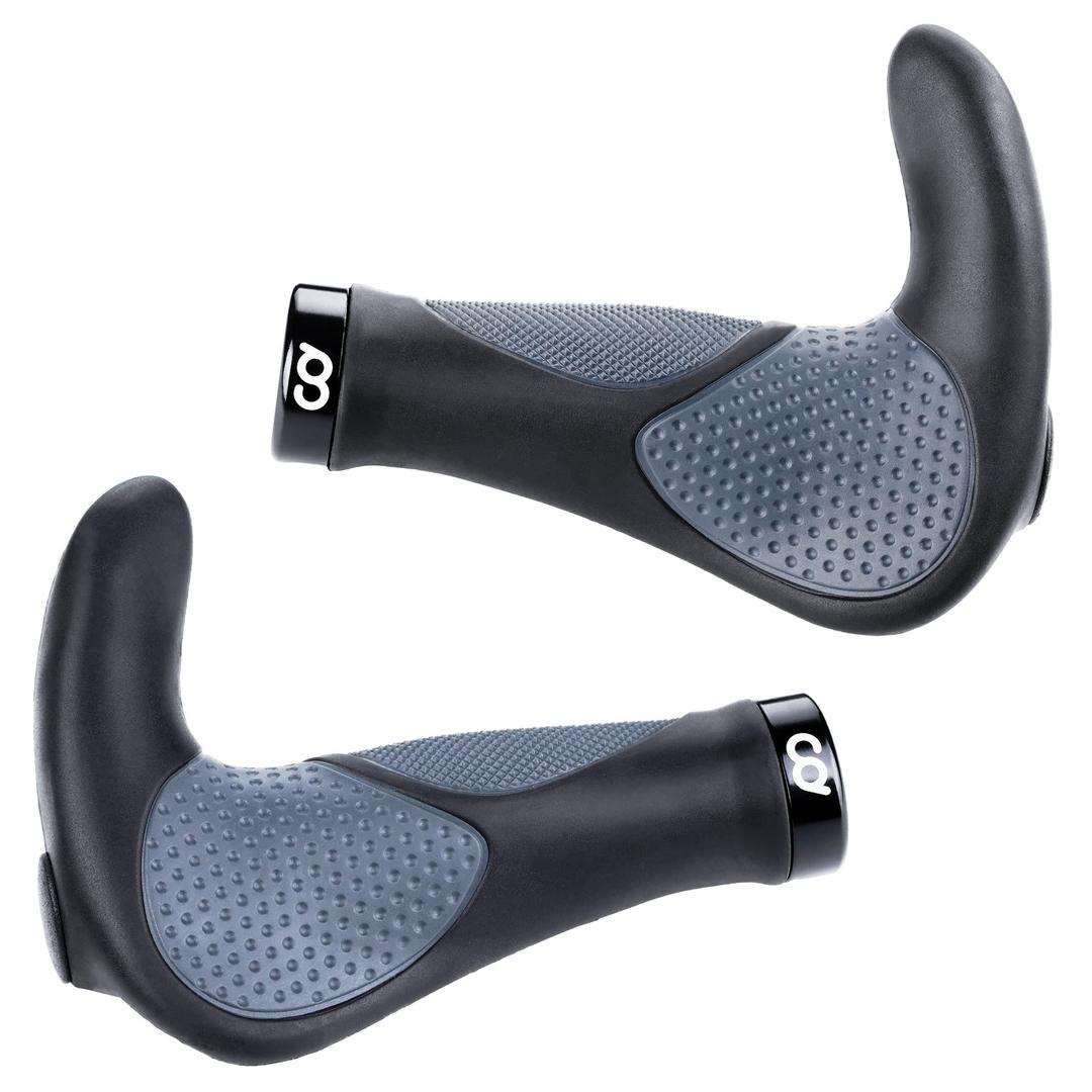 CyclingDeal Mountain Bike Bicycle Handlebar Grips - with Specialized Ergonomic & Anti-Slip Design for MTB & Hybrid Bikes - 1 Pair of Soft Gel Grips